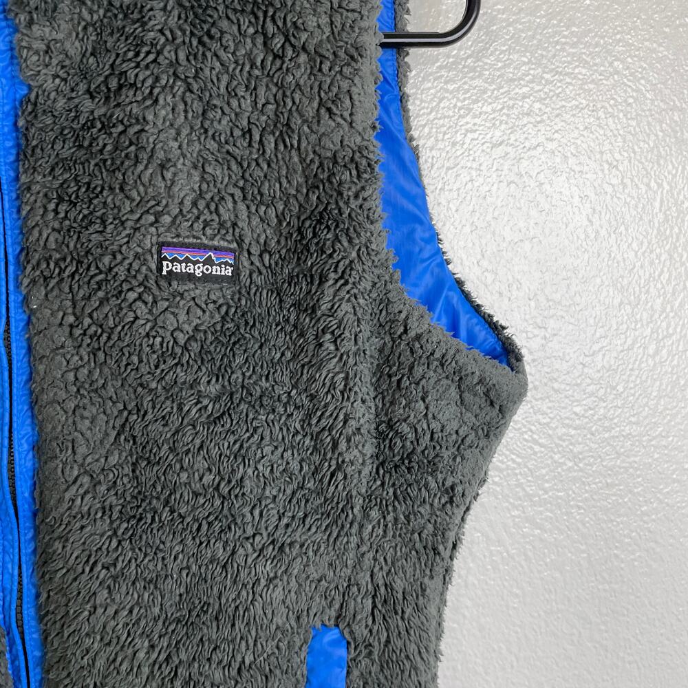 Patagonia Los Gatos Vest Womens Medium Blue Reversible Outdoors Hike Full Zip - Picture 3 of 8
